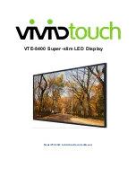 vividtouch VTE-8400 Installation & Operation Manual предпросмотр