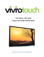 Предварительный просмотр 1 страницы vividtouch VTF-6510 Installation & Operation Manual