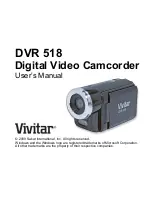 Vivitar DVR-518 User Manual preview