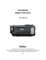 Предварительный просмотр 1 страницы Vivitar DVR 992HD User Manual