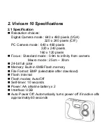 Preview for 4 page of Vivitar V10b User Manual