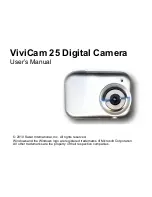 Preview for 1 page of Vivitar Vivicam 25 User Manual