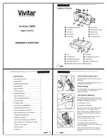 Vivitar Vivicam 2500 User Manual preview