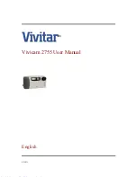 Preview for 1 page of Vivitar Vivicam 2755 User Manual