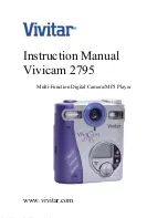 Preview for 1 page of Vivitar Vivicam 2795 Instruction Manual