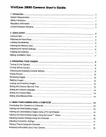 Preview for 2 page of Vivitar Vivicam 2850 User Manual