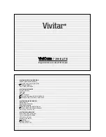 Preview for 1 page of Vivitar ViviCam 7399 ELITE User Manual