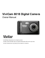 Preview for 1 page of Vivitar ViviCam 8018 Owner'S Manual