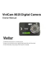 Vivitar VIVICAM 8025 Owner'S Manual preview