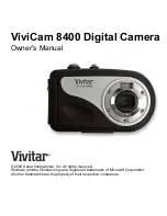 Vivitar Vivicam 8400 Owner'S Manual preview