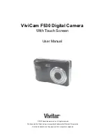 Vivitar ViviCam F530 User Manual preview