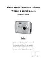 Vivitar ViviCam i7 User Manual preview