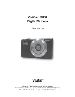 Vivitar ViviCam S830 User Manual preview