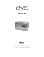 Preview for 1 page of Vivitar ViviCam X040 User Manual