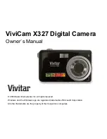 Preview for 1 page of Vivitar ViviCam X327 Owner'S Manual