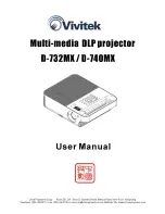 Vivitek D-740MX User Manual предпросмотр