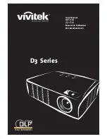 Preview for 1 page of Vivitek D3 Series User Manual