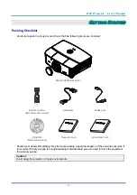 Предварительный просмотр 9 страницы Vivitek D5010-WNL User Manual