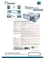 Preview for 2 page of Vivitek D530 series Specifications