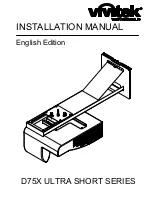 Vivitek D75X ULTRA SHORT SERIES Installation Manual preview