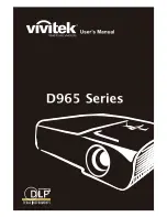 Preview for 1 page of Vivitek D965 Series User Manual