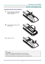 Предварительный просмотр 20 страницы Vivitek DH331 SERIES User Manual