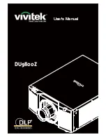 Vivitek DU9800Z User Manual preview