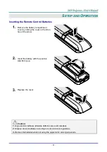 Preview for 20 page of Vivitek DW3321 User Manual