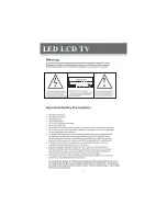 Preview for 2 page of Vivo LEDTV42FHD Owner'S Operation Manual