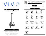 Preview for 1 page of Vivo MOUNT V Flat Ceiling MountC55B Instruction Manual