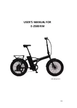 Предварительный просмотр 2 страницы Vivobike E-2500 RM Instructions For Use And Maintenance Manual