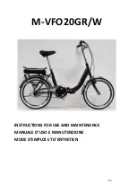 Preview for 1 page of Vivobike M-VFO20GR Instructions For Use And Maintenance Manual