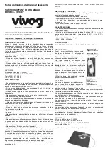 Preview for 1 page of Vivog ED10106 Instructions For Use, Maintenance And Safety