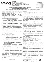 Preview for 1 page of Vivog ES018 Instructions For Use, Maintenance And Safety