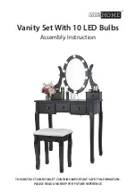 VIVOHOME Vanity Set With 10 LED Bulbs Assembly Instruction Manual preview