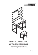 VIVOHOME VH1049 Assembly Instructions Manual предпросмотр