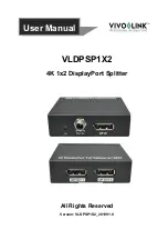 Предварительный просмотр 1 страницы VivoLink VLDPSP1X2 User Manual