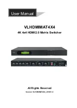 Preview for 1 page of VivoLink VLHDMIMAT4X4 User Manual