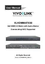 VivoLink VLHDMIMAT8X8 User Manual preview