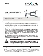 VivoLink VLMW2355A Installation Instructions Manual предпросмотр