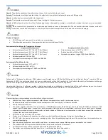 Preview for 20 page of Vivosonic Integrity V500 Quick Reference