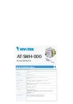 Vivotek AT-SWH-000 Quick Installation Manual предпросмотр