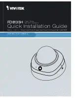 Vivotek FD8135H Quick Installation Manual предпросмотр