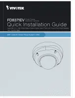 Vivotek fd8371v Quick Installation Manual предпросмотр