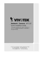 Preview for 1 page of Vivotek IP7137 Quick Installation Manual