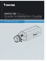 Предварительный просмотр 1 страницы Vivotek IP8172 Quick Installation Manual