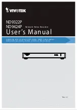 Vivotek ND9322P User Manual предпросмотр