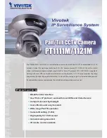 Предварительный просмотр 1 страницы Vivotek PT1111 Specifications