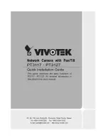 Vivotek PT3117 Quick Installation Manual предпросмотр