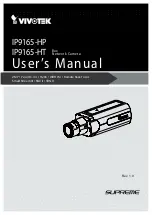 Vivotek SUPREME IP9165-HP User Manual предпросмотр